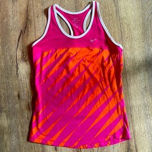 Nike dri fit tank gorgeous pink and Orange size medium